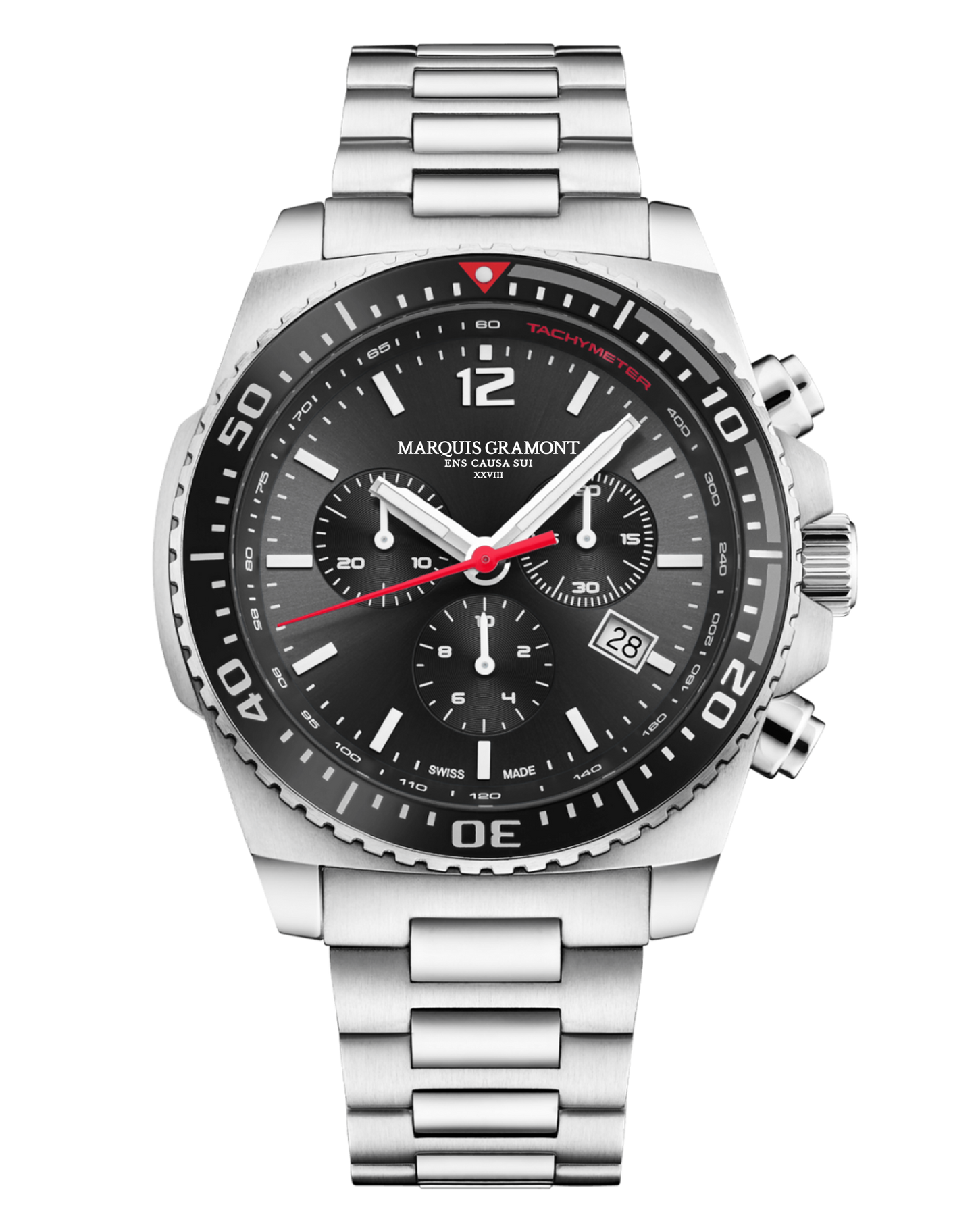 Dominus Montis – Azure Sport Schweizer Chronograph Schwarz
