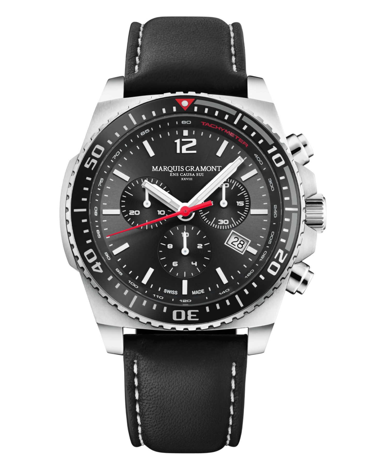 Dominus Montis – Azure Sport Schweizer Chronograph Schwarz